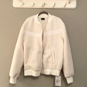 NWT White Fleece Jacket